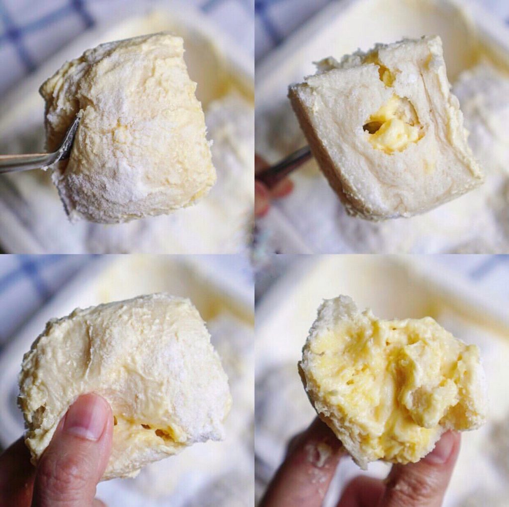 Phan-nhan-banh-beo-ngay bánh sữa chảy kem tươi Bánh sữa chảy kem tươi: hấp dẫn, béo ngậy của món bánh từ Thái Lan banh sua chay kem tuoi hap dan beo ngay cua mon banh thai lan 3 1024x1020